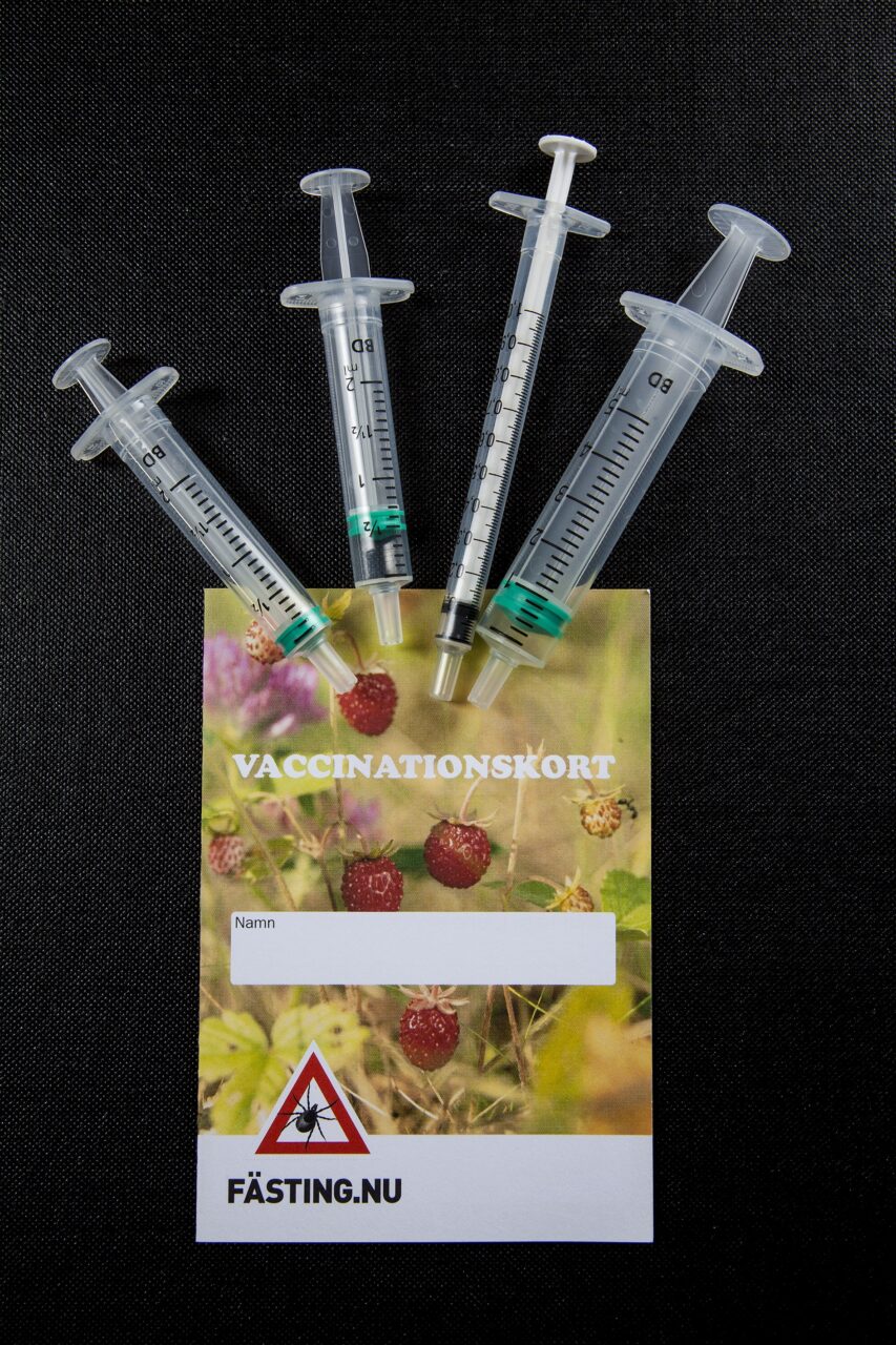 Vaccinationskort med sprutor